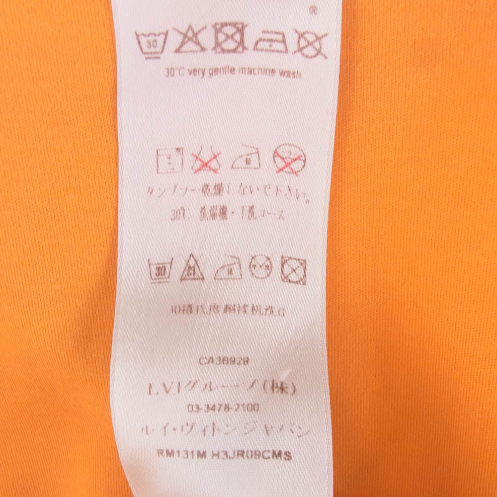 LOUIS VUITTON ルイ・ヴィトン RM131M H3JP09CMS ダミエ クルーネック ポケット Tシャツ 半袖カットソー オレンジ系 M【中古】