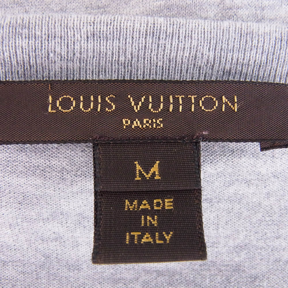LOUIS VUITTON ルイ・ヴィトン RM071M MKJR10JAZ モノグラム Vネック ポケット Tシャツ 半袖カットソー グレー系 M【中古】
