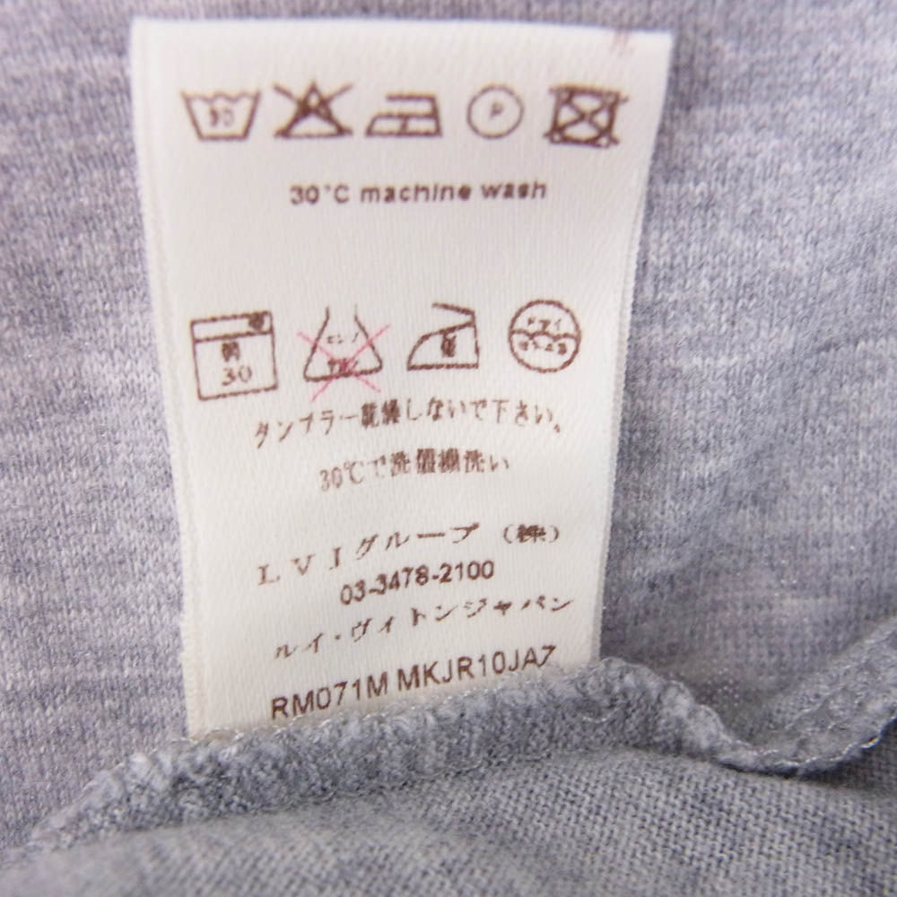 LOUIS VUITTON ルイ・ヴィトン RM071M MKJR10JAZ モノグラム Vネック ポケット Tシャツ 半袖カットソー グレー系 M【中古】