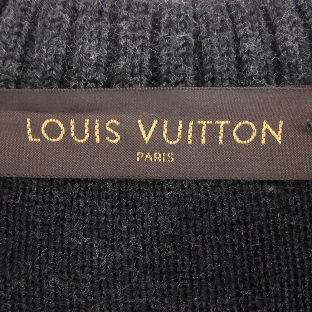 LOUIS VUITTON ルイ・ヴィトン RM132M H4KN33K90 シルク混 ショールカラー ニット ブラック系 S【中古】