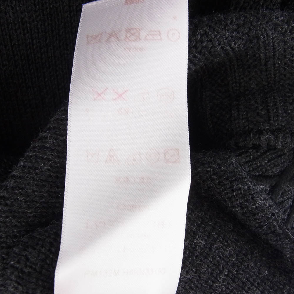 LOUIS VUITTON ルイ・ヴィトン RM132M H4KN33K90 シルク混 ショールカラー ニット ブラック系 S【中古】