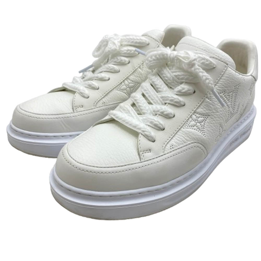LOUIS VUITTON ルイ・ヴィトン 1AAQS4 ビバリーヒルズ ライン モノグラム ローカットスニーカー ホワイト系 7【中古】