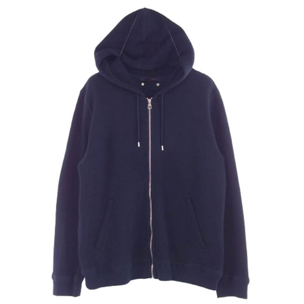 LOUIS VUITTON ルイ・ヴィトン 19SS RM202Q JUJ HFY42W ヴァージルアブロー スウェット ジップアップパーカー ダークネイビー系 XXL【中古】