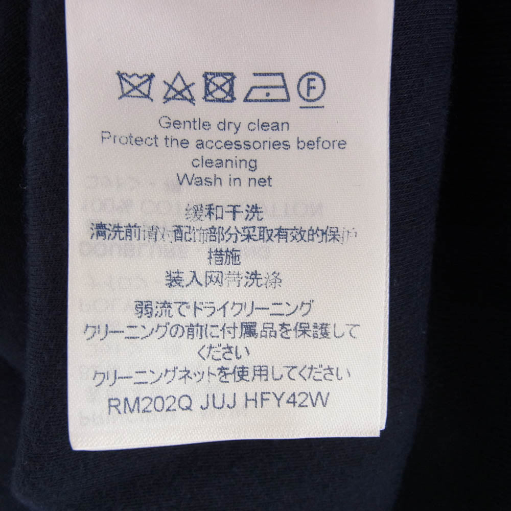 LOUIS VUITTON ルイ・ヴィトン 19SS RM202Q JUJ HFY42W ヴァージルアブロー スウェット ジップアップパーカー ダークネイビー系 XXL【中古】