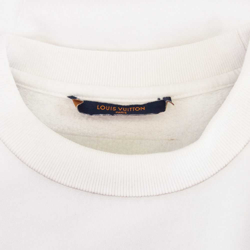 LOUIS VUITTON ルイ・ヴィトン 20AW RM202M FMC HJY22W モノグラム フラワー刺繍 スウェット ホワイト系 M【中古】
