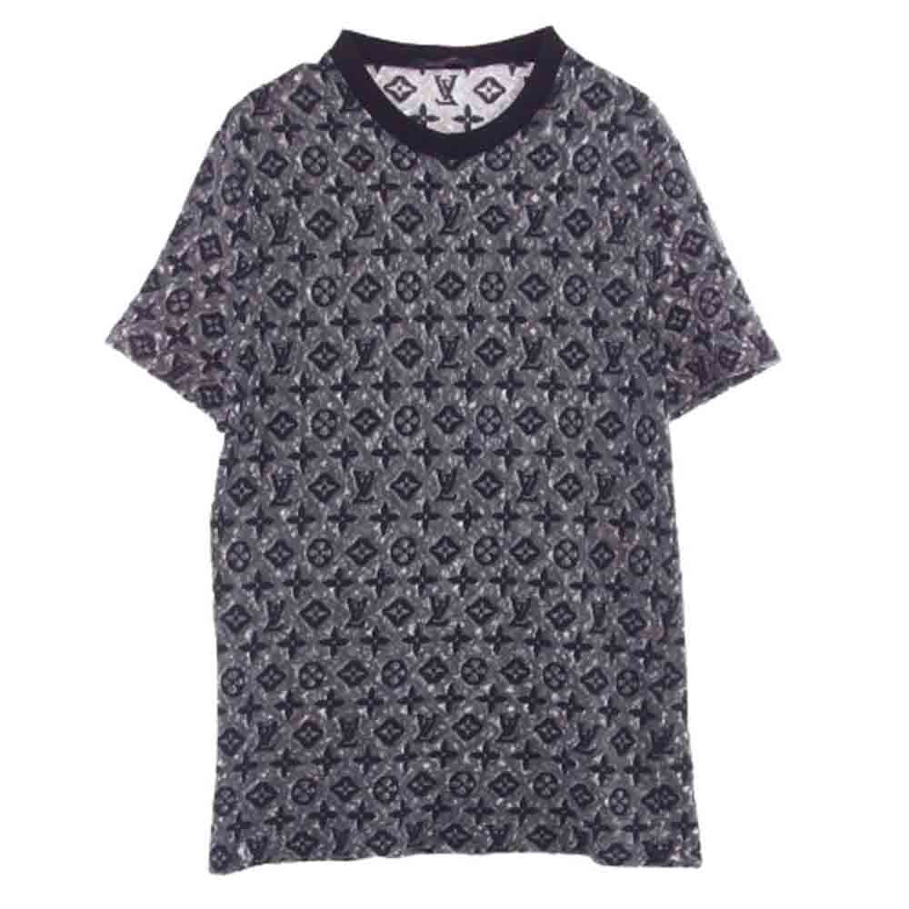 LOUIS VUITTON ルイ・ヴィトン 22SS RM222 NK9 HNY72W モノグラム シースルー Tシャツ 半袖カットソー ダークグレー系 M【中古】