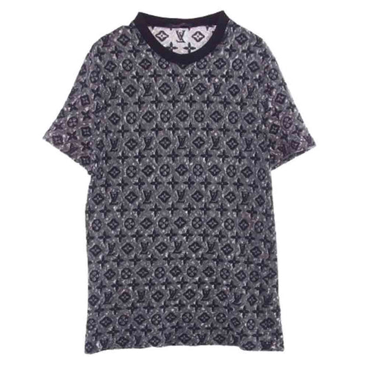 LOUIS VUITTON ルイ・ヴィトン 22SS RM222 NK9 HNY72W モノグラム シースルー Tシャツ 半袖カットソー ダークグレー系 M【中古】