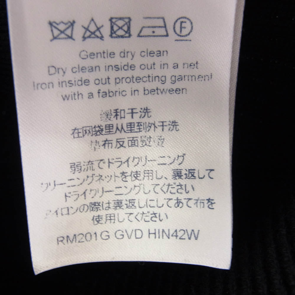 LOUIS VUITTON ルイ・ヴィトン RM201G GVD HIN42W MIX NYLON NEEDLE PUNCH ZIPPED ナイロン切替 ニット ジップアップパーカー フーディ ブラック系 S【中古】