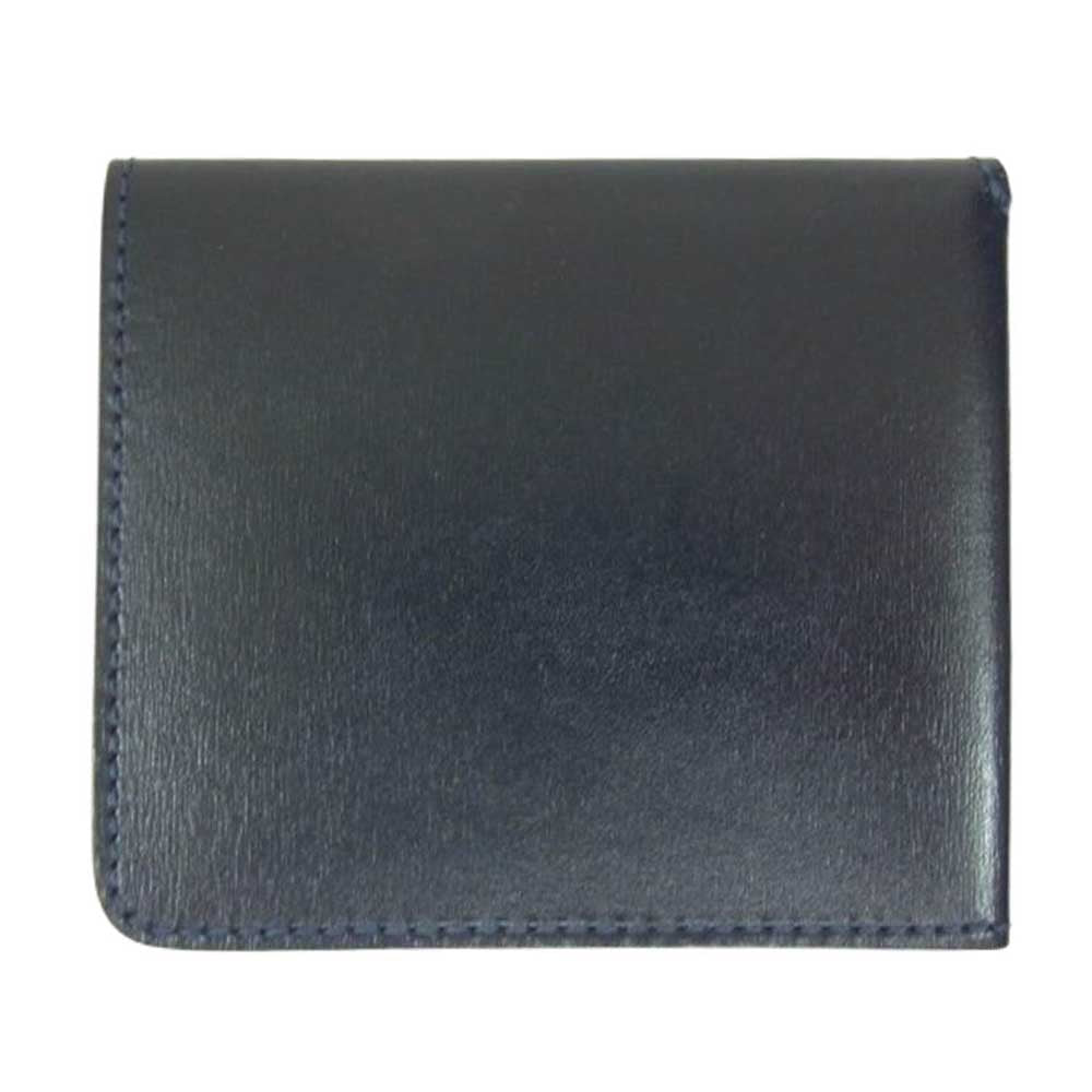 WILDSWANS ワイルドスワンズ 王冠ロゴ SADDLE PULL UP MORRIS サドルプルアップ モーリス クリスペルカーフ マネークリップ 札入れ 財布 ネイビー系【中古】