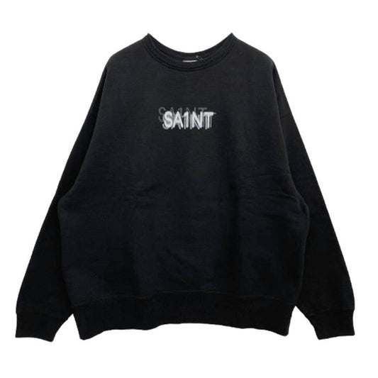 SAINT MICHAEL セントマイケル SM-HR8-0000-044 CREW NECK SWEAT 7 DEADLY クルーネック スウェット トレーナー ブラック系 XL【極上美品】【中古】