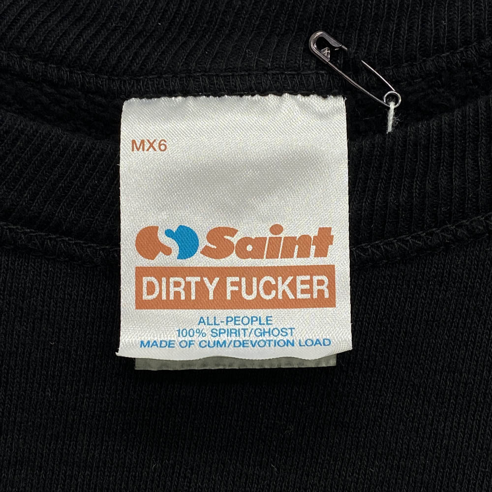 SAINT MICHAEL セントマイケル SM-HR8-0000-044 CREW NECK SWEAT 7 DEADLY クルーネック スウェット トレーナー ブラック系 XL【極上美品】【中古】
