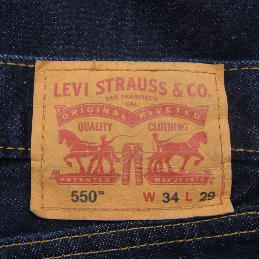 Levi's リーバイス PC9-00550-0216 550 デニム ストレート パンツ インディゴブルー系 W34L29【中古】