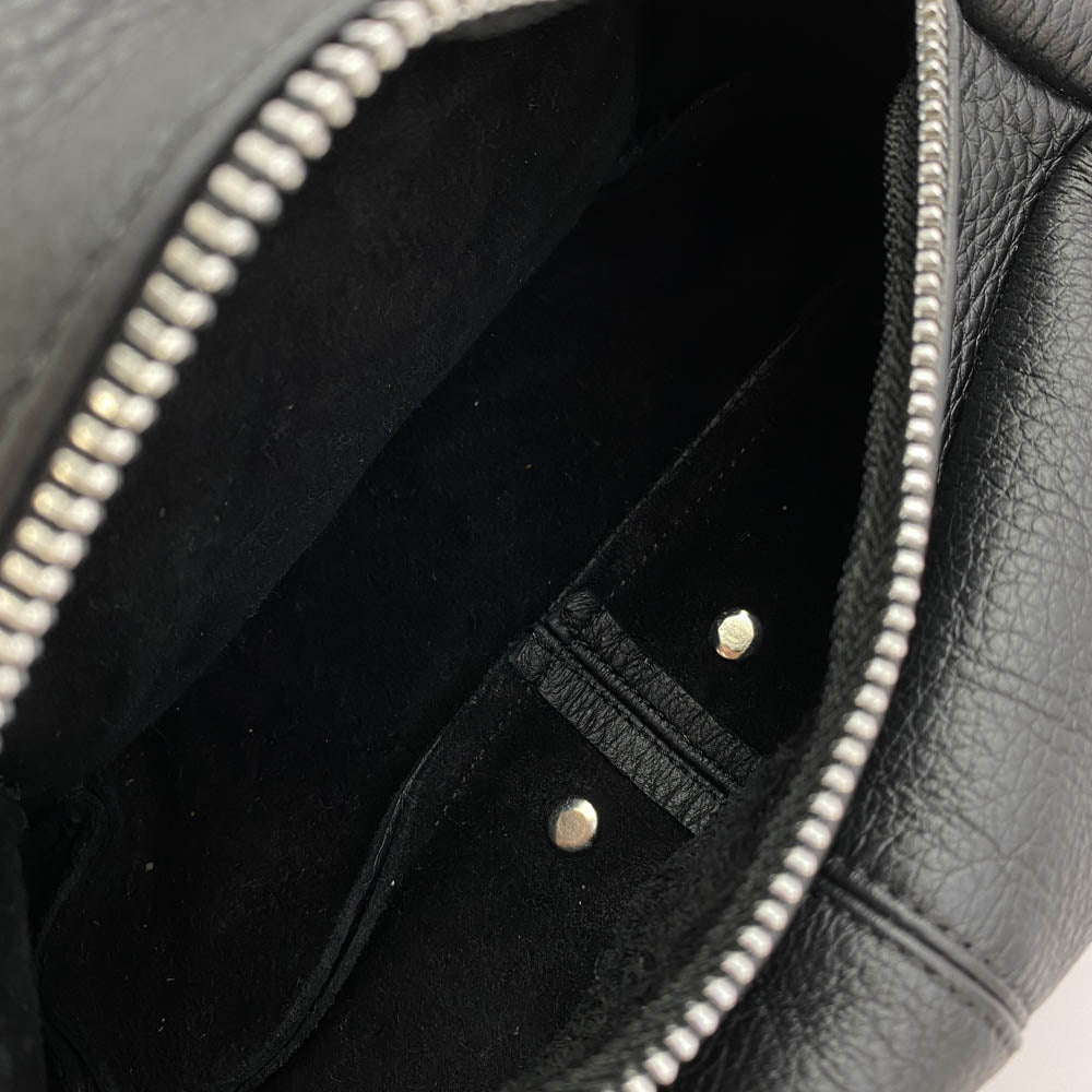 CHROME HEARTS クロムハーツ（原本有） #1 SNAT PACK スナットパック ラージ スリンガーベルト ダガージップ レザー ショルダーバッグ ウエストバッグ ブラック系【中古】