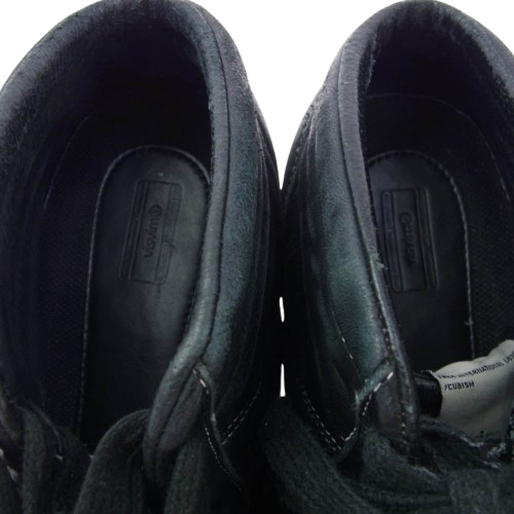 VISVIM ビズビム LOGAN MID ELK エルクレザー ハイカット スニーカー ブラック系 11【中古】