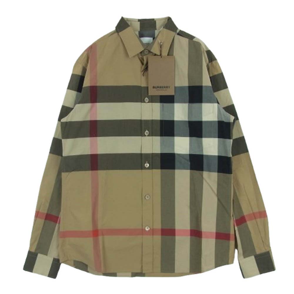 BURBERRY バーバリー 8010213 HECK SHIRTS ノバチェック レギュラーカラー 長袖 シャツ タイ製 ライトブラウン系 M【中古】