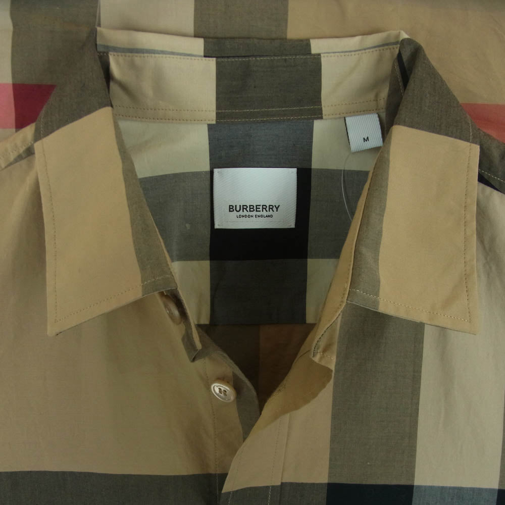 BURBERRY バーバリー 8010213 HECK SHIRTS ノバチェック レギュラーカラー 長袖 シャツ タイ製 ライトブラウン系 M【中古】