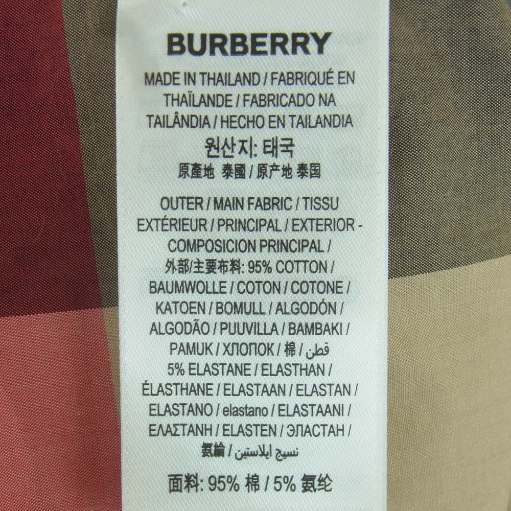 BURBERRY バーバリー 8010213 HECK SHIRTS ノバチェック レギュラーカラー 長袖 シャツ タイ製 ライトブラウン系 M【中古】