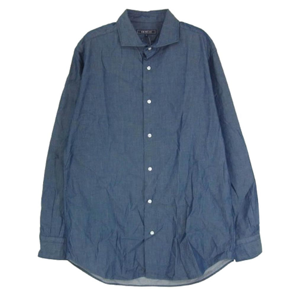 ビーミングバイビームス 91-11-0006-380 デニム カッタウェイカラー 長袖 シャツ インディゴブルー系 L【中古】