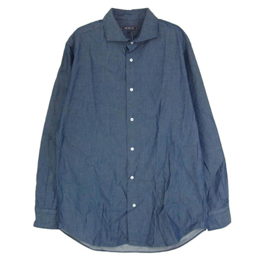 ビーミングバイビームス 91-11-0006-380 デニム カッタウェイカラー 長袖 シャツ インディゴブルー系 L【中古】