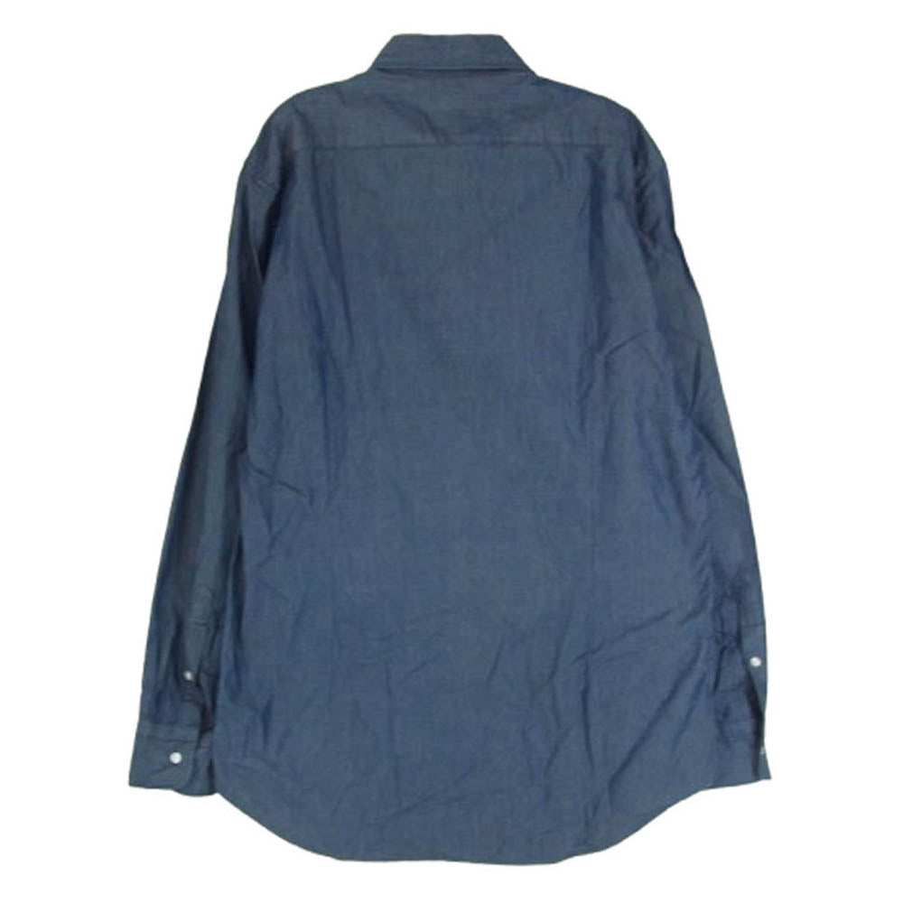 ビーミングバイビームス 91-11-0006-380 デニム カッタウェイカラー 長袖 シャツ インディゴブルー系 L【中古】
