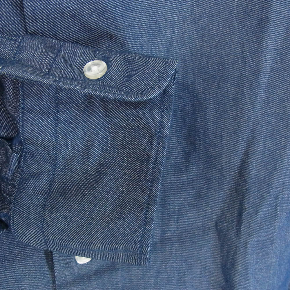 ビーミングバイビームス 91-11-0006-380 デニム カッタウェイカラー 長袖 シャツ インディゴブルー系 L【中古】