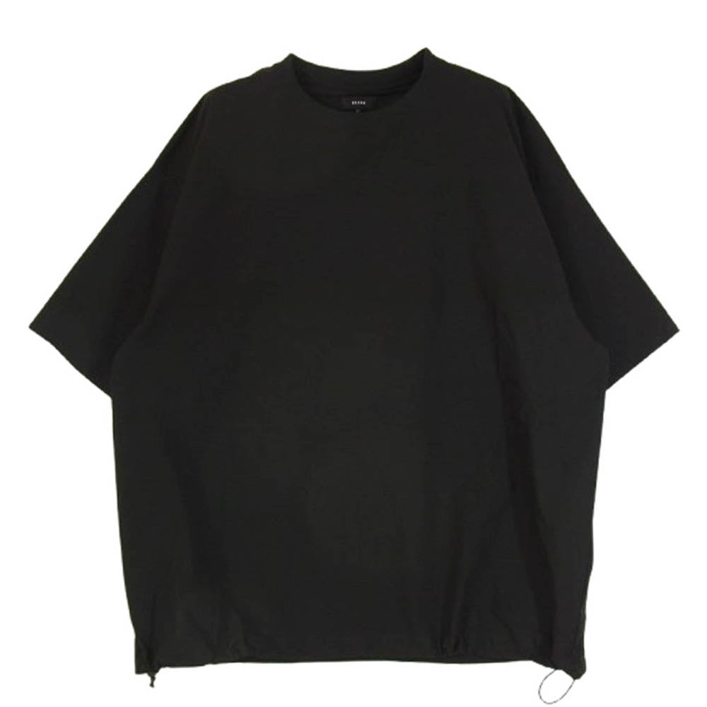 BEAMS ビームス 23SS 11-04-0207-458 テック ルーズ ドローストリング 半袖 Tシャツ ブラック ブラック系 L【美品】【中古】