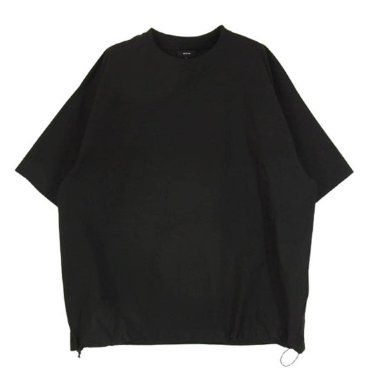 BEAMS ビームス 23SS 11-04-0207-458 テック ルーズ ドローストリング 半袖 Tシャツ ブラック ブラック系 L【美品】【中古】
