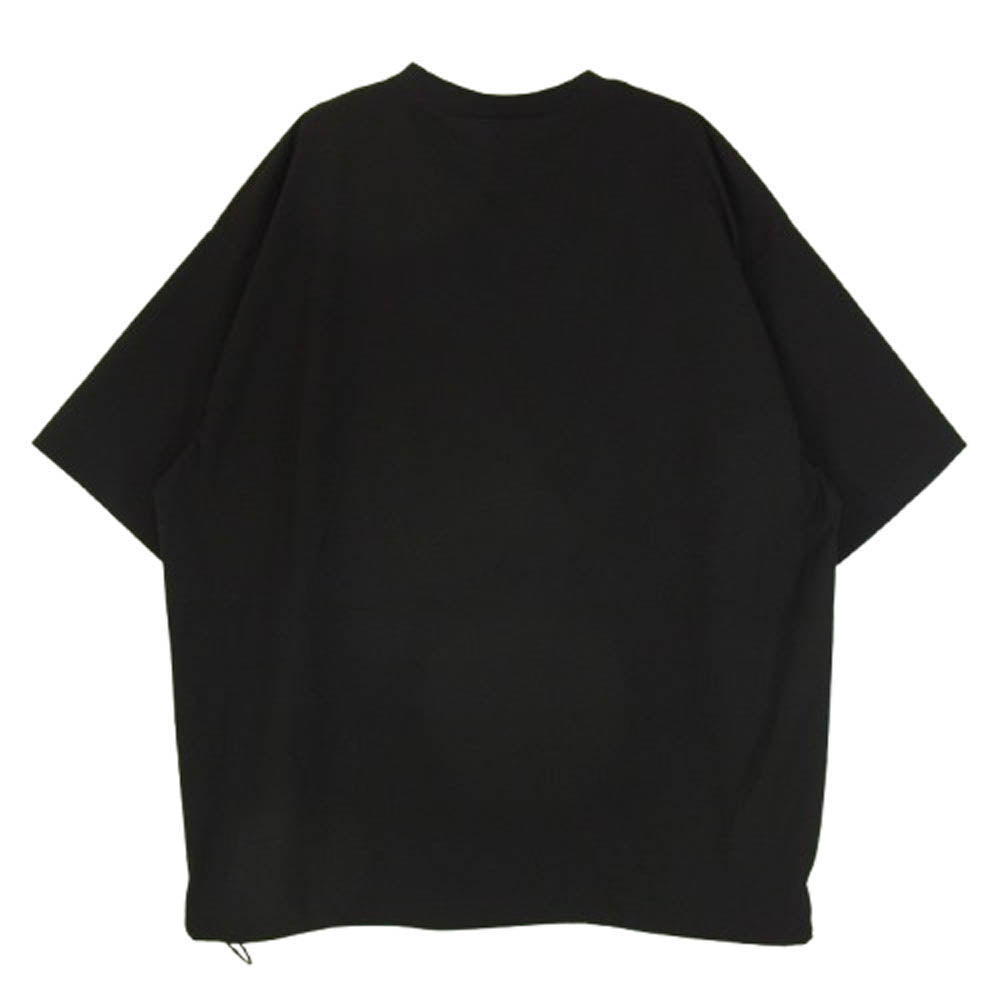BEAMS ビームス 23SS 11-04-0207-458 テック ルーズ ドローストリング 半袖 Tシャツ ブラック ブラック系 L【美品】【中古】