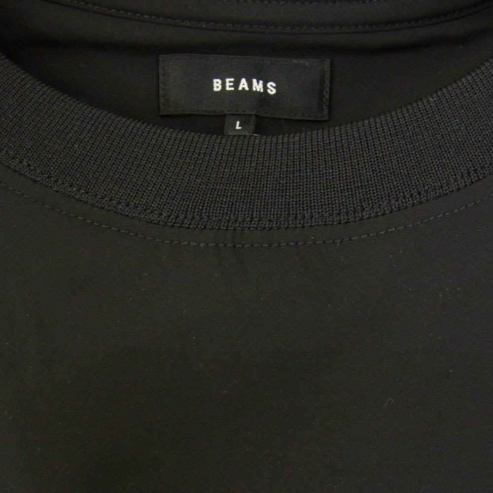BEAMS ビームス 23SS 11-04-0207-458 テック ルーズ ドローストリング 半袖 Tシャツ ブラック ブラック系 L【美品】【中古】