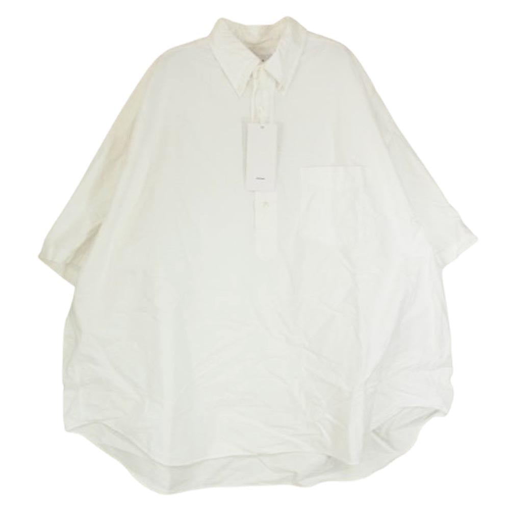 GRAPHPAPER グラフペーパー GM231-50235B Oxford OVERSIZED BD PULLOVER SHIRT オックスフォード オーバーサイズド ボタンダウン プルオーバー 半袖シャツ ホワイト系 F【美品】【中古】