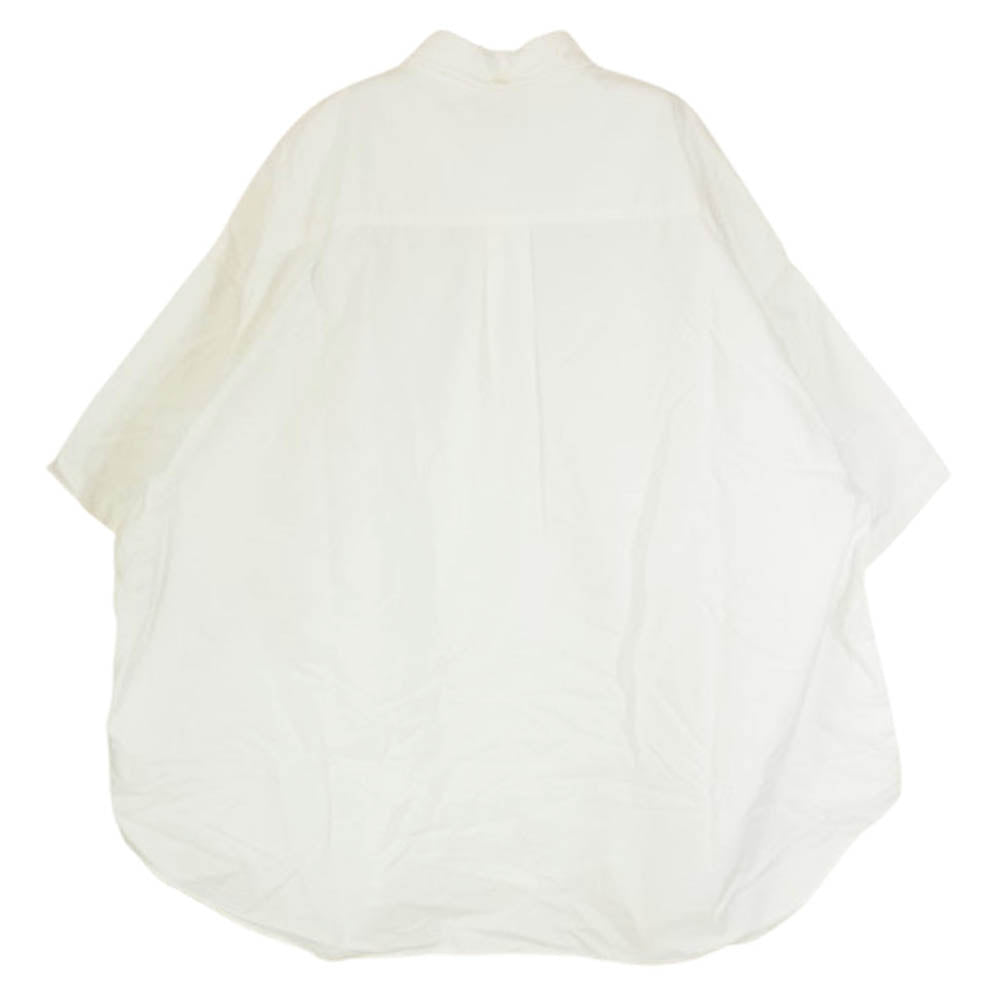 GRAPHPAPER グラフペーパー GM231-50235B Oxford OVERSIZED BD PULLOVER SHIRT オックスフォード オーバーサイズド ボタンダウン プルオーバー 半袖シャツ ホワイト系 F【美品】【中古】