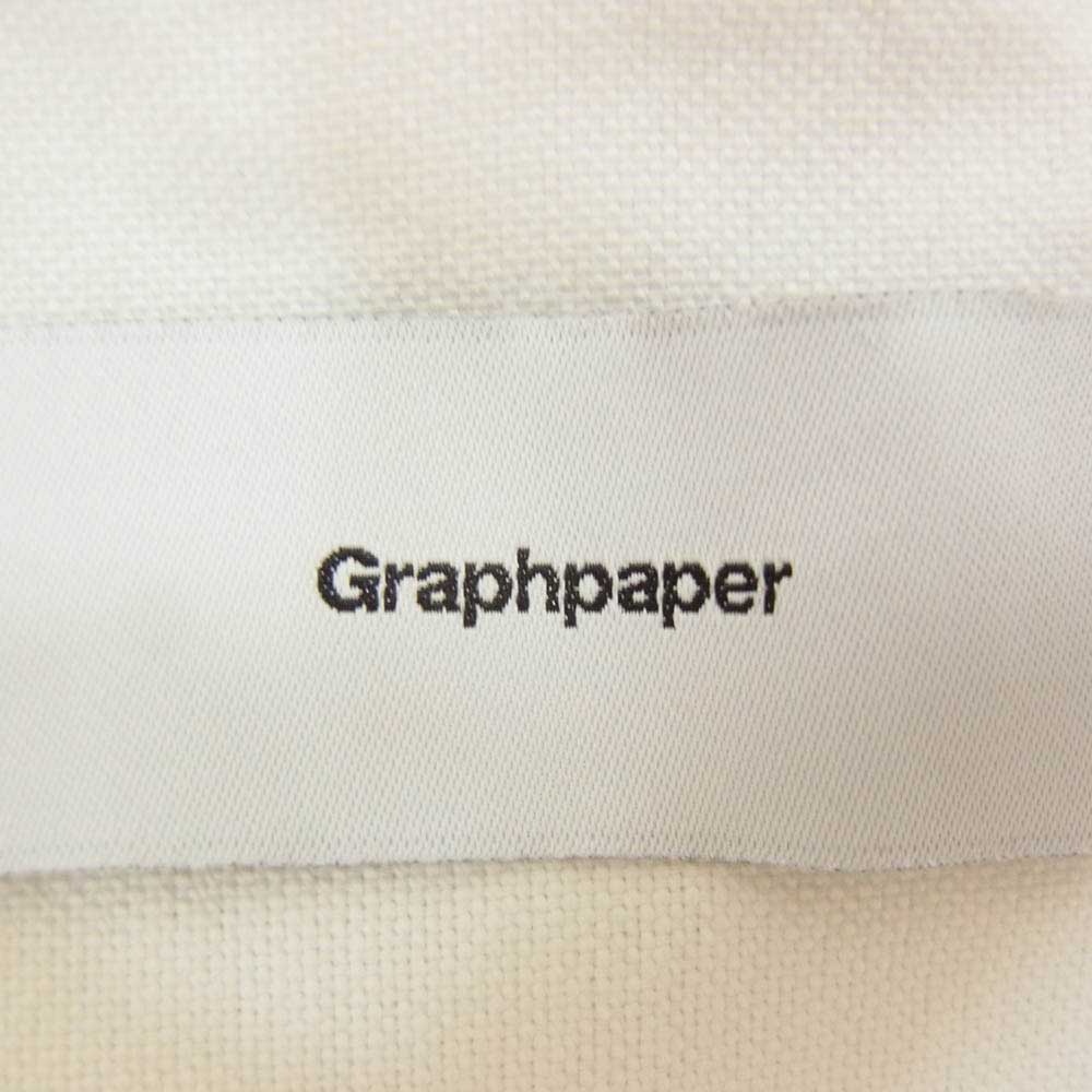GRAPHPAPER グラフペーパー GM231-50235B Oxford OVERSIZED BD PULLOVER SHIRT オックスフォード オーバーサイズド ボタンダウン プルオーバー 半袖シャツ ホワイト系 F【美品】【中古】