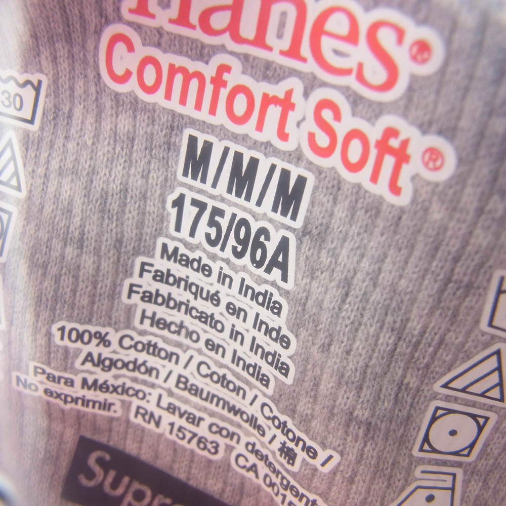 Supreme シュプリーム × Hanes ヘインズ Tagless Tank Tops タンクトップ 3パック グレー系 M【極上美品】【中古】