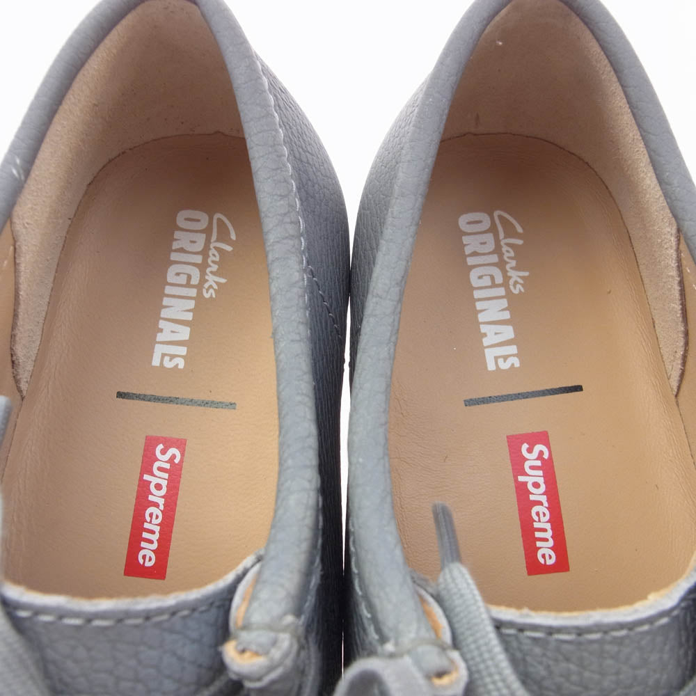Supreme シュプリーム 25SS × Clarks クラークス Reflective Wallabee Silver リフレクティブ ワラビー シルバー シューズ グレー系 US8 /25.5cm【新古品】【未使用】【中古】