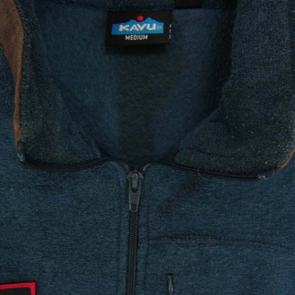 KAVU カブー ワッペン付き フリース ジャケット ネイビー系 M【中古】
