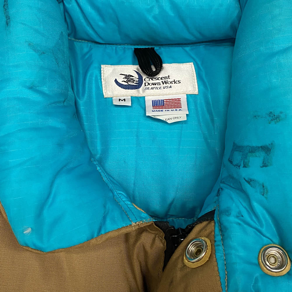 Crescent Down Works クレセントダウンワークス USA製 60/40 DOWN VEST ダウン ベスト ブラウン系 M【中古】