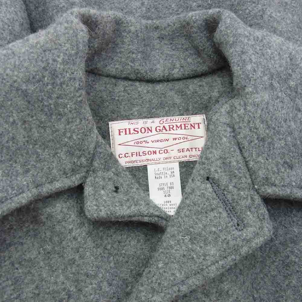 FILSON フィルソン 90s 98年製 DOUBLE MACKINAW CRUISER ダブルマッキーノ クルーザー ジャケット グレー系 40【中古】