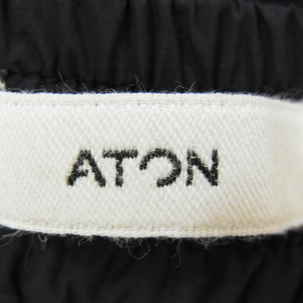 ATON エイトン PRAGGM0200 TRAVEL NYLON WIDE EASY SHORTS トラベルナイロン ワイド イージー ショーツ ハーフパンツ ブラック系 06【極上美品】【中古】