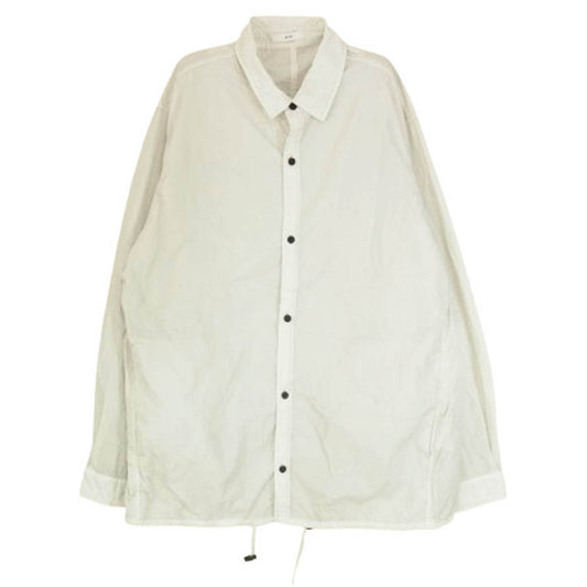 ATON エイトン BLAGGM0204 HAND DYED NYLON SHIRT JACKET ハンドダイ ナイロン シャツ ジャケット グレー系 6【極上美品】【中古】