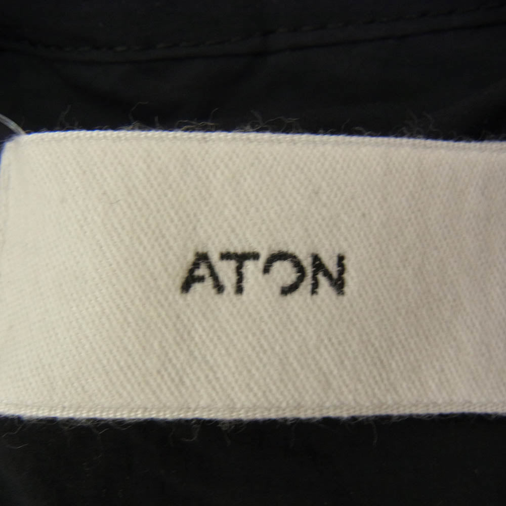 ATON エイトン JKAGGM0200 TRAVEL NYLON COVERALL トラベルナイロン カバーオール ジャケット ブラック系 06【極上美品】【中古】