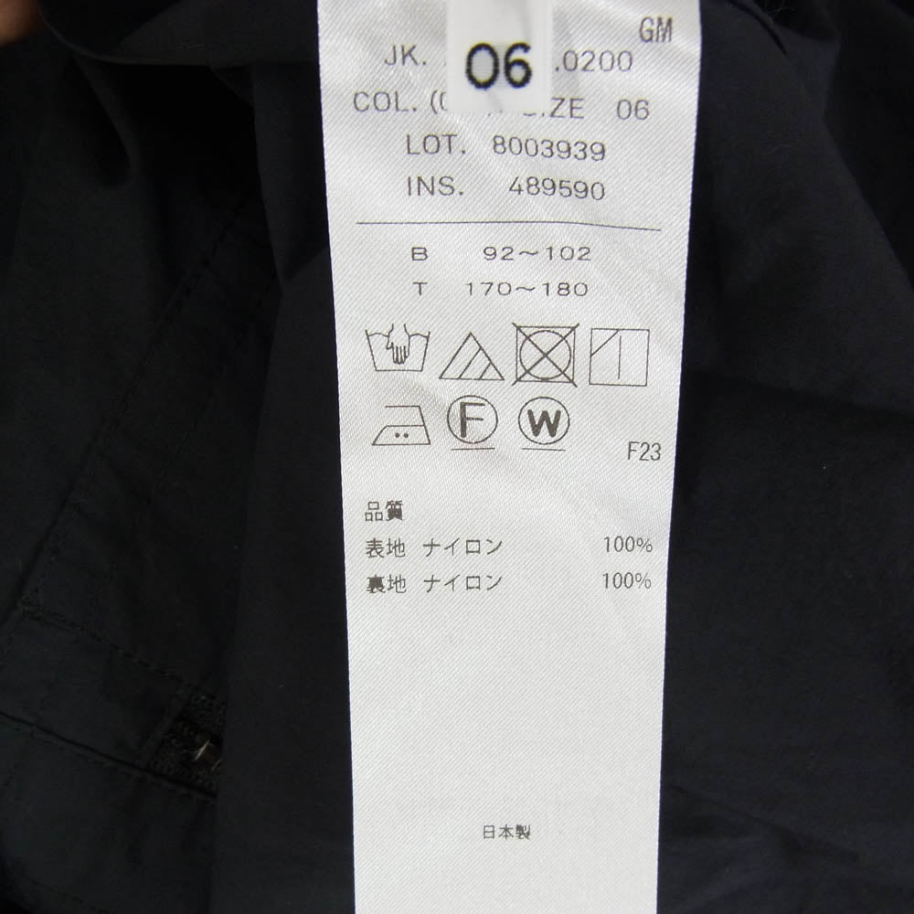 ATON エイトン JKAGGM0200 TRAVEL NYLON COVERALL トラベルナイロン カバーオール ジャケット ブラック系 06【極上美品】【中古】