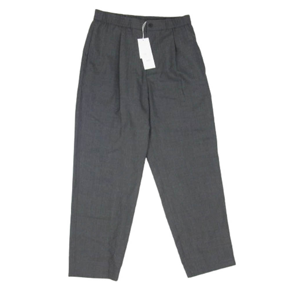ATON エイトン PRAGGM0700 WOOL TROPICAL TAPERED EASY PANTS ウールトロピカル テーパード イージーパンツ グレー系 48【極上美品】【中古】