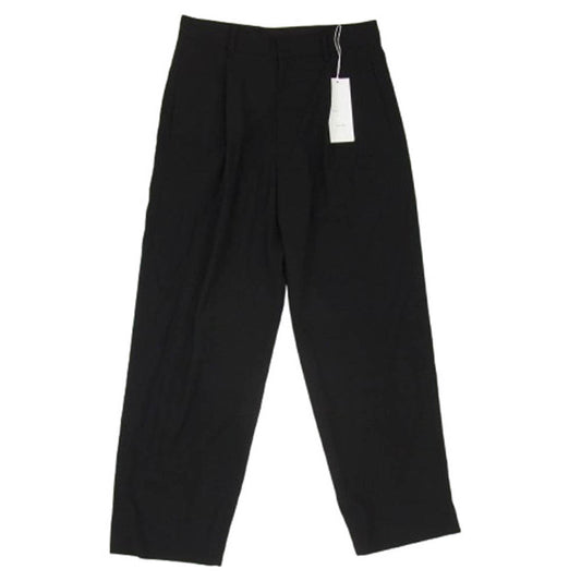 ATON エイトン 25SS PRAGGM0203 HIGH TWIST WOOL WIDE PANTS ハイツイストウール ワイドパンツ ブラック系 02【極上美品】【中古】