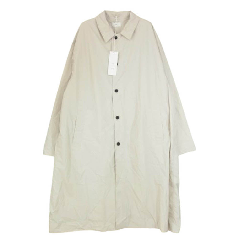 ATON エイトン 25SS CMAGGM0200 TRAVEL NYLON PACKABLE COAT トラベルナイロン パッカブル コート オフホワイト系 06【極上美品】【中古】