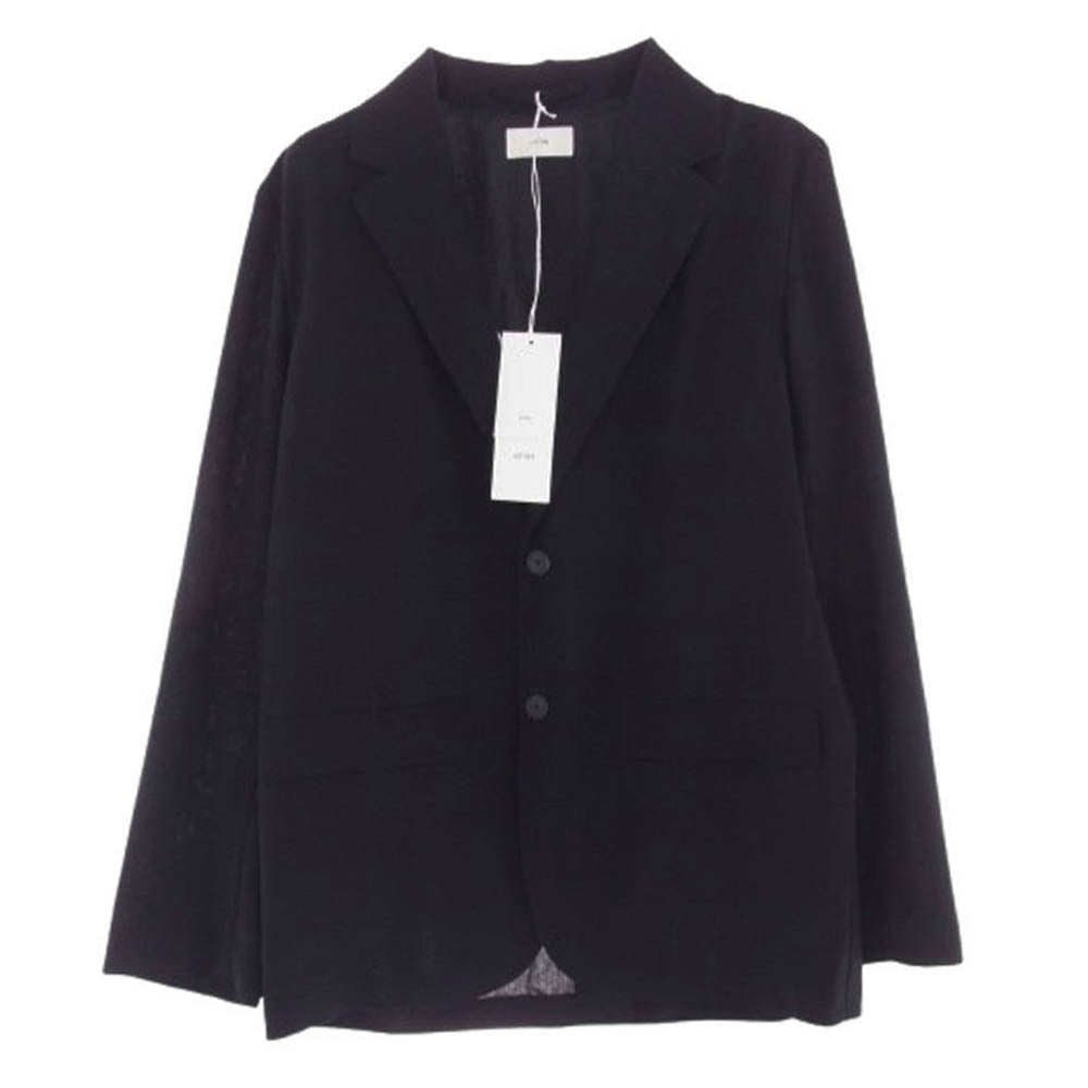 ATON エイトン 25SS JKAGGM0203 HIGH TWIST WOOL TAILORED JACKET ハイツイストウール 2B テーラードジャケット ブラック系 02【極上美品】【中古】