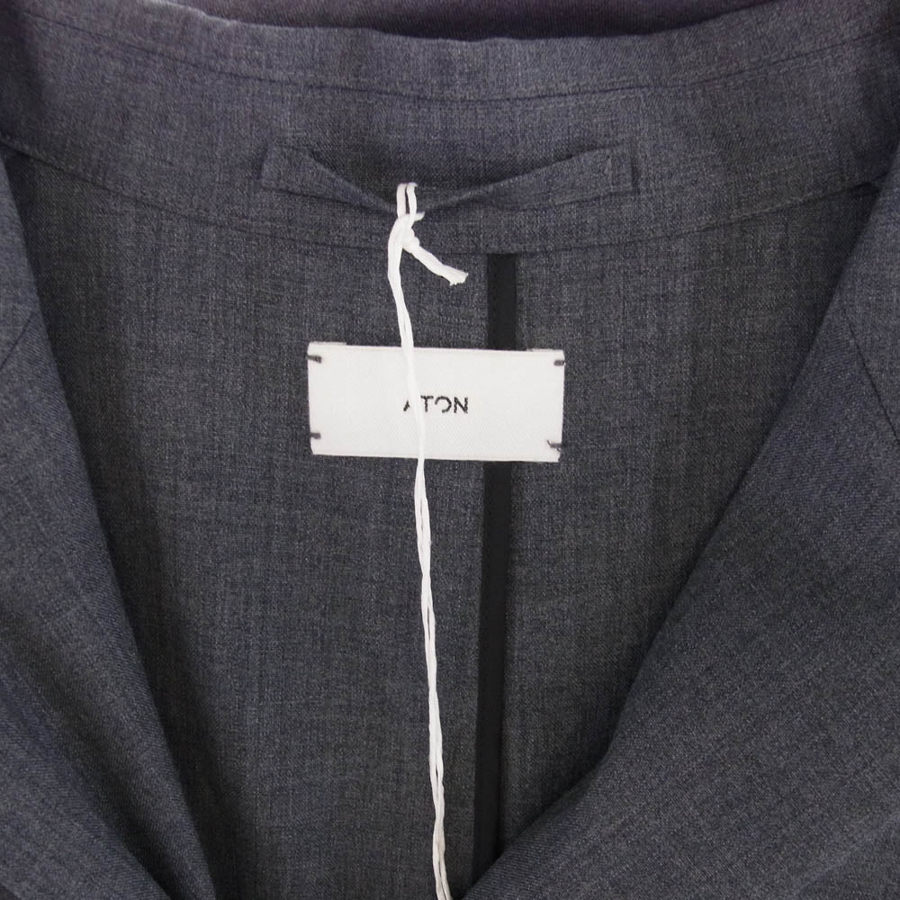 ATON エイトン JKAGGM0700 WOOL TROPICAL TAILORED JACKET ウールトロピカル 2B テーラードジャケット グレー系 06【極上美品】【中古】