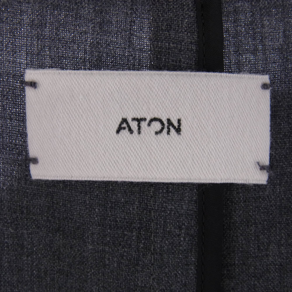 ATON エイトン JKAGGM0700 WOOL TROPICAL TAILORED JACKET ウールトロピカル 2B テーラードジャケット グレー系 06【極上美品】【中古】