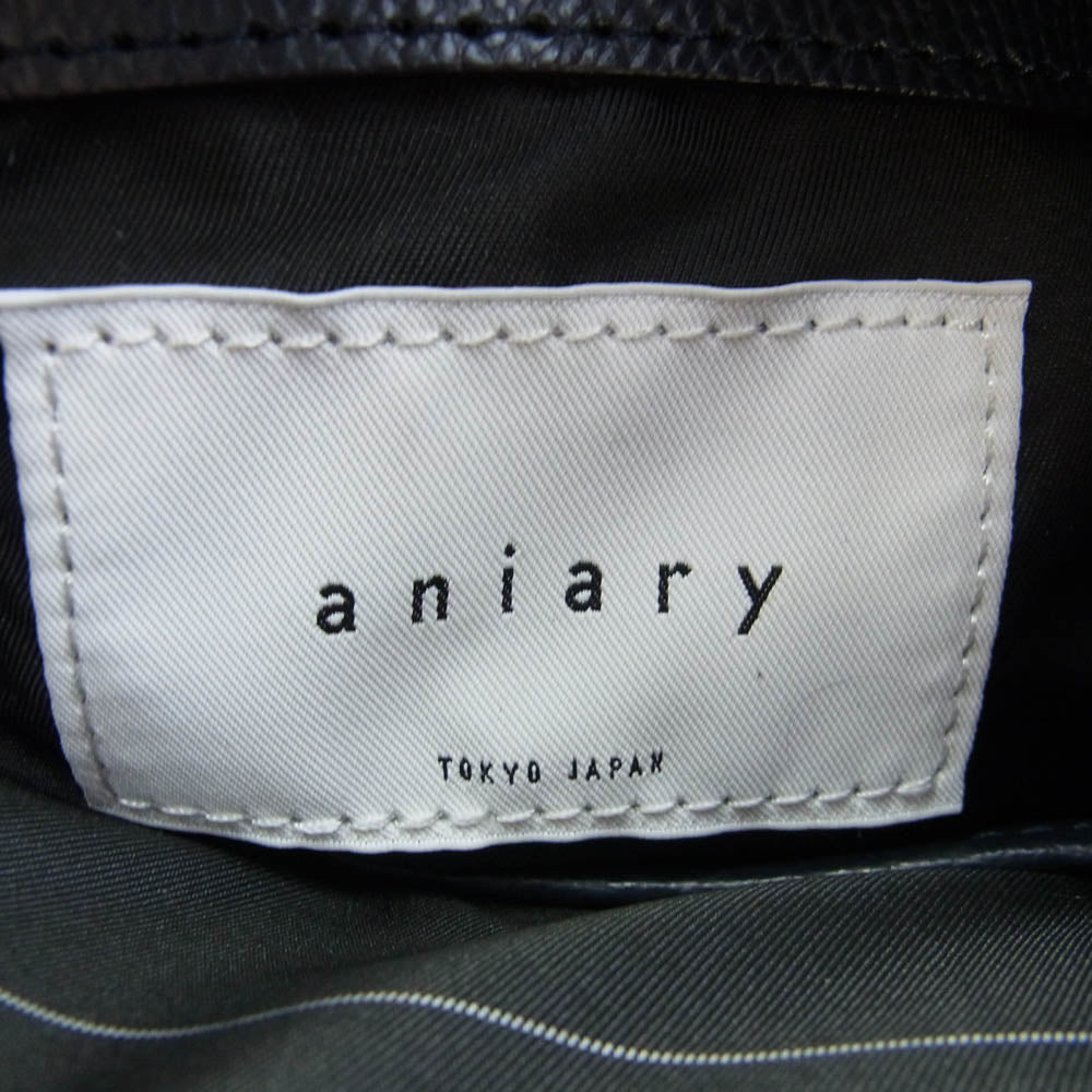 aniary アニアリ 33-02000 S-Film Leather Tote Bag エス フィルム レザー 双子山 トート バッグ ネイビー系【新古品】【未使用】【中古】