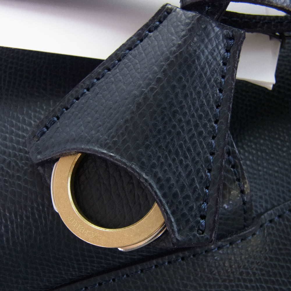 aniary アニアリ 33-02000 S-Film Leather Tote Bag エス フィルム レザー 双子山 トート バッグ ネイビー系【新古品】【未使用】【中古】