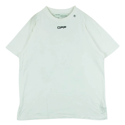 OFF-WHITE オフホワイト OMAA038S20185004 国内正規品 イーストランドタグ CARAVAGGIO ARROW S/S OVER TEE バックロゴプリント 半袖 Tシャツ ホワイト系 XS【中古】